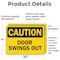 Signmission Door Swings Out, 10 in W x Rectangle, Vinyl Decal OS-2PACK-CS-D-710-L-19151 - alternate 3